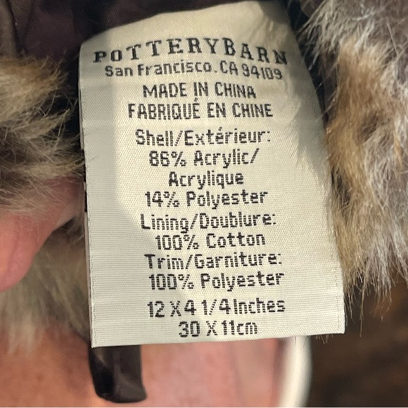 Pottery Barn Faux fur wine bag and carrier - Picture 3 of 5